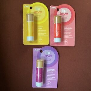 Raw Sugar Lip Love Soothing Lip Balm Bundle NEW